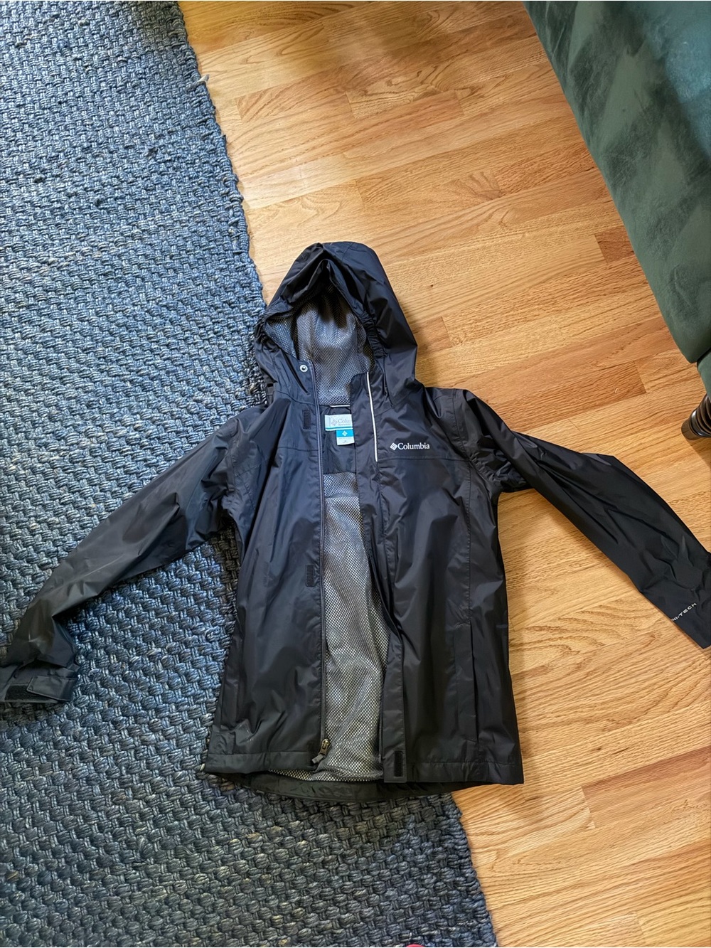 Columbia Kids Black Hooded Raincoat
